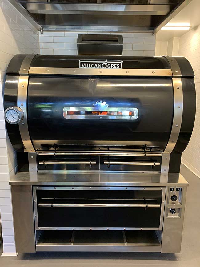 charcoal chicken rotisserie install